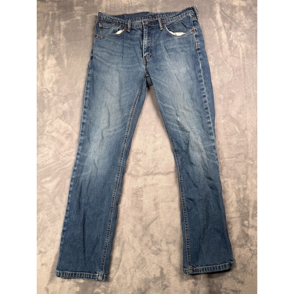 Levi's Jeans Mens 32W Blue Denim Medium Wash 5-Pockets Straight Leg Streetwear